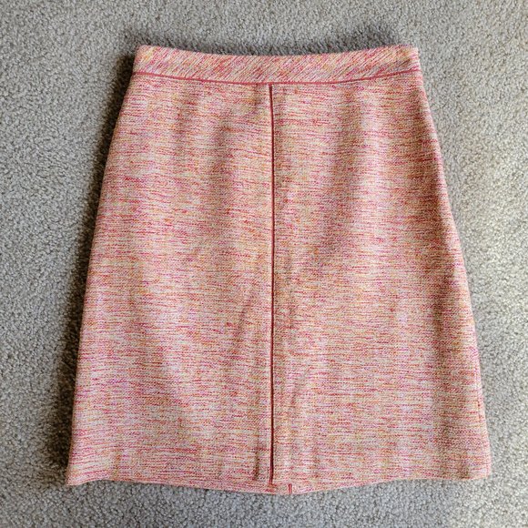 Ann Taylor Dresses & Skirts - Ann Taylor 100% Silk Tweed Skirt pink size 2